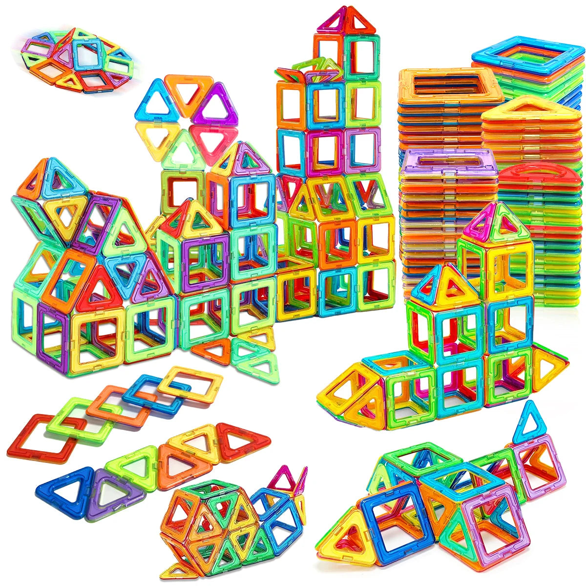 ערכת מגנטים לבנייה ויצירה – 56 חלקים